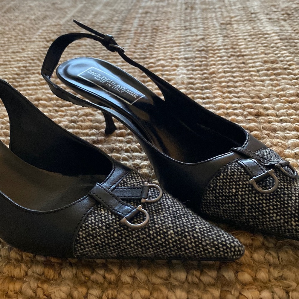 SFA kitten heel sling back pump